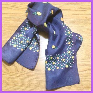Vtg Flower Pattern scarf_079